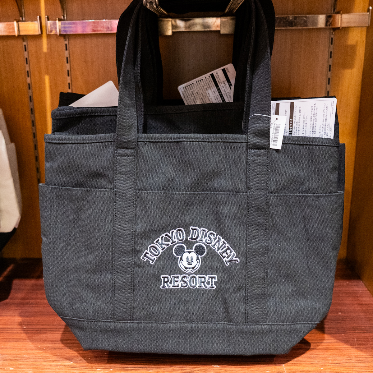 「ミッキーマウス」トートバッグ（黒）