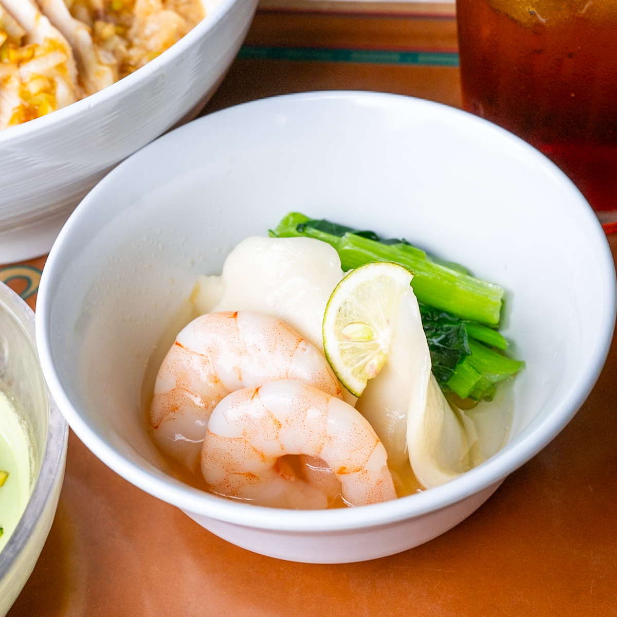 海老の水餃子、スダチの香り