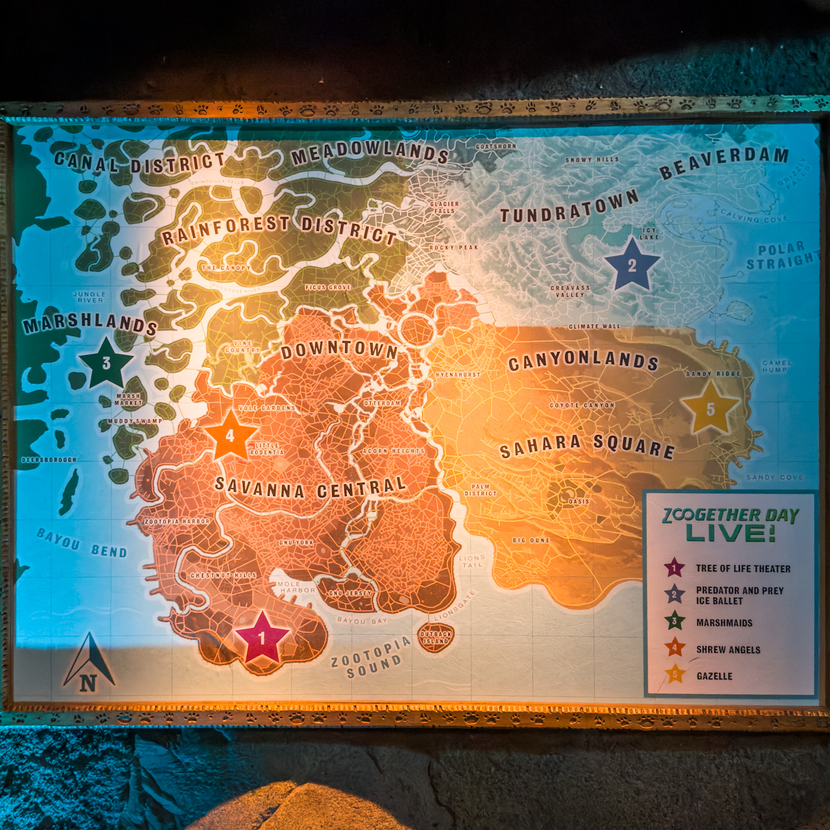 「ズートピア:ベター・ズーゲザー!」開催地図