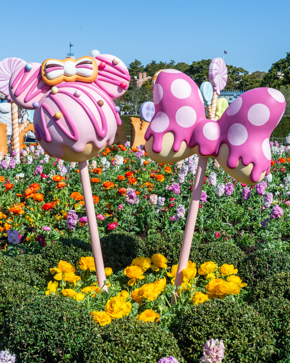 ミニーマウスモチーフのスウィーツデコレーション