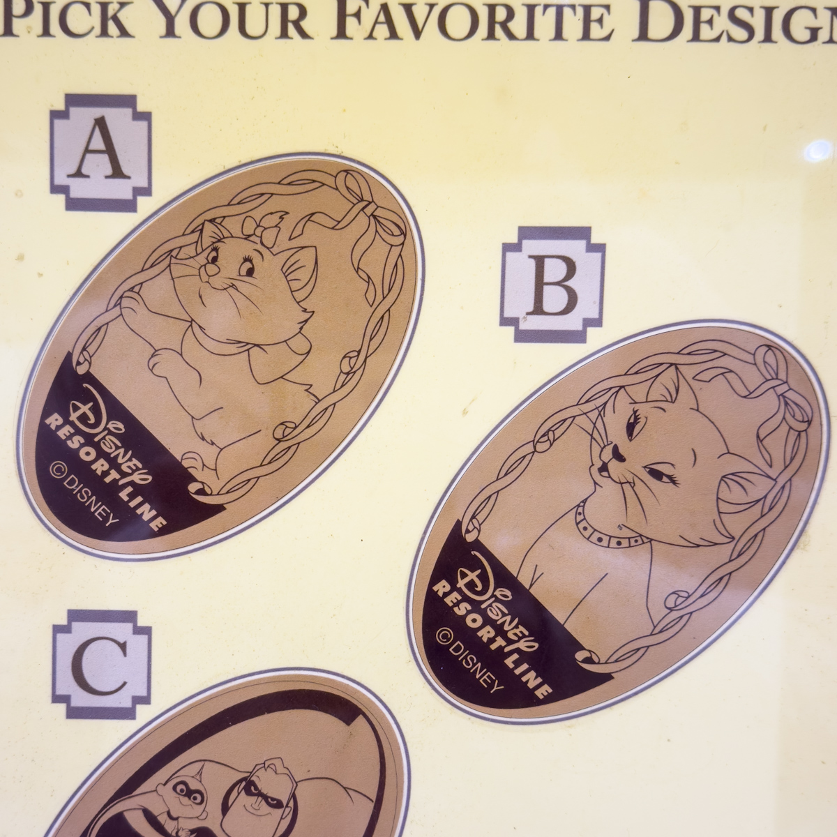 ディズニーリゾートライン 『おしゃれキャット』スーベニアメダル