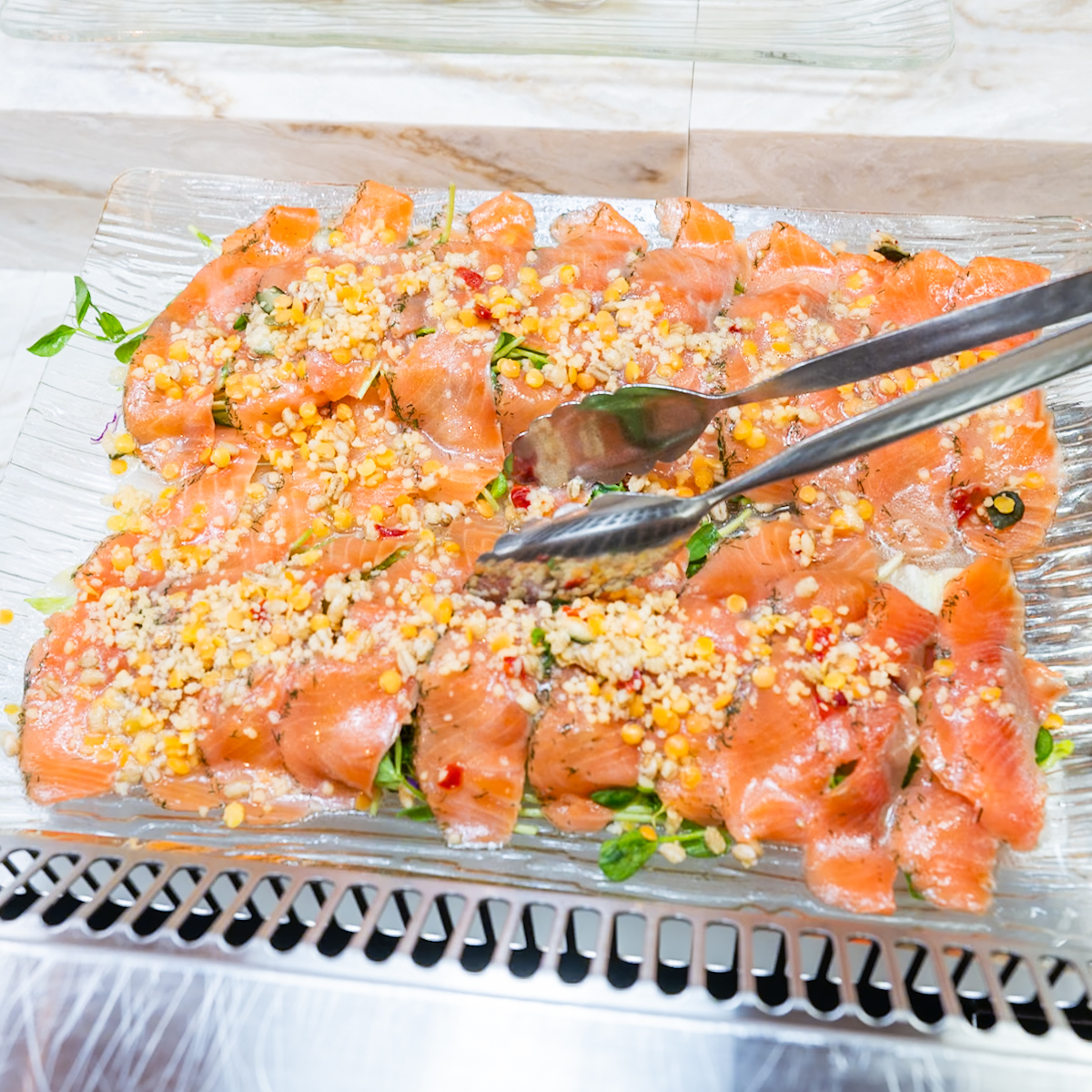 サーモントラウトとレンズ豆のサラダ