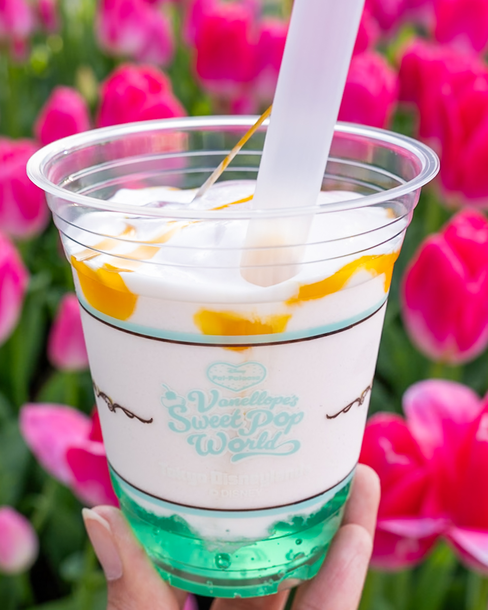 東京ディズニーランド「トルバドールタバン」ディズニー・パルパルーザ“ヴァネロペのスウィーツ・ポップ・ワールド”ピーチスムージー＆ライムゼリー2