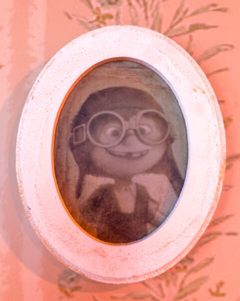 『カールじいさんと空飛ぶ家』リビング　エリーの写真　子供の頃