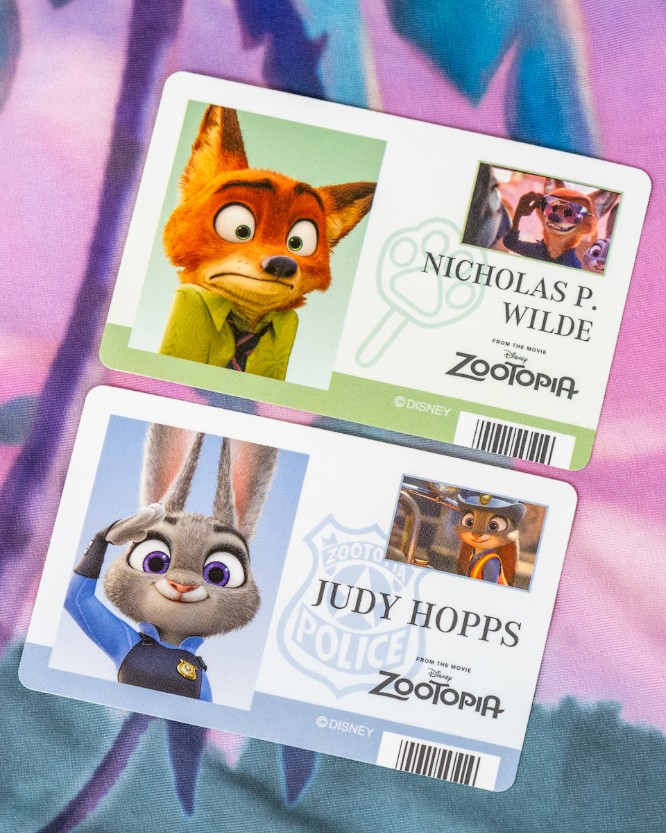 ニック、ジュディ名刺風ステッカー