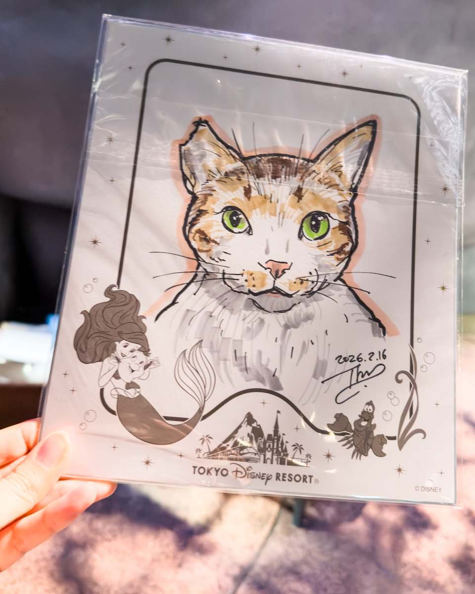 東京ディズニーシー「スリーピーホエール・ショップ（制作物）」カリカチュア（似顔絵）　ペット
