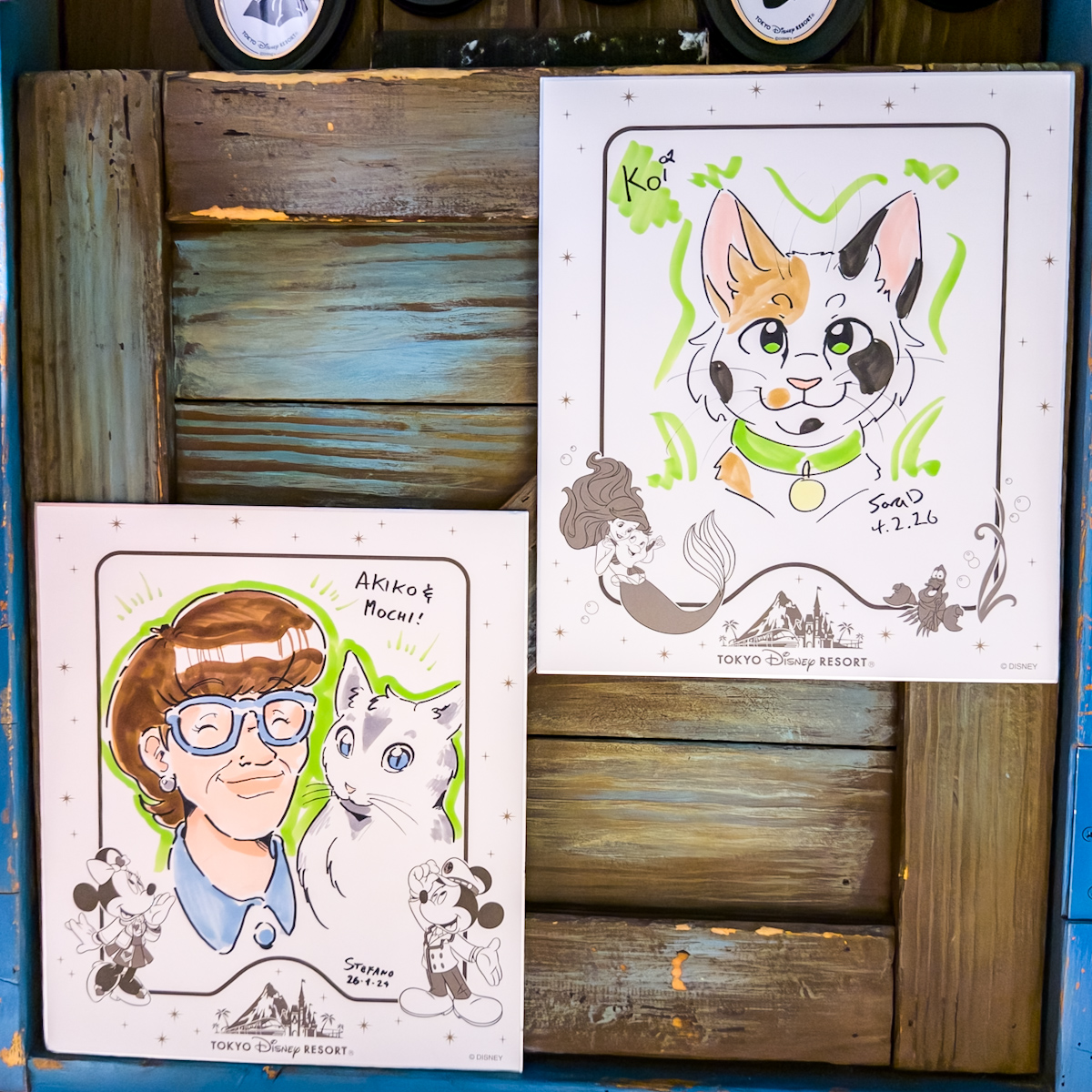 東京ディズニーシー「スリーピーホエール・ショップ（制作物）」カリカチュア（似顔絵）