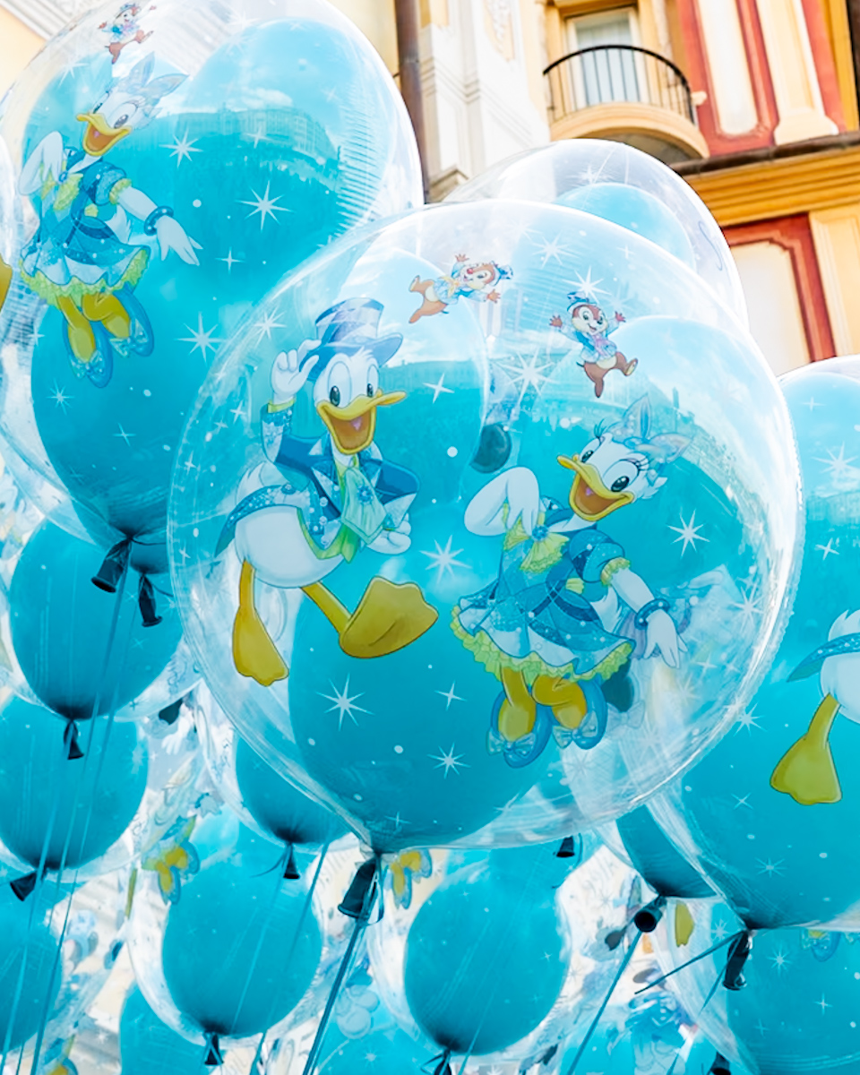 「東京ディズニーシー”スパークリング・ジュビリー”」ミッキーバルーン　ドナルド＆デイジー、チップ＆デール