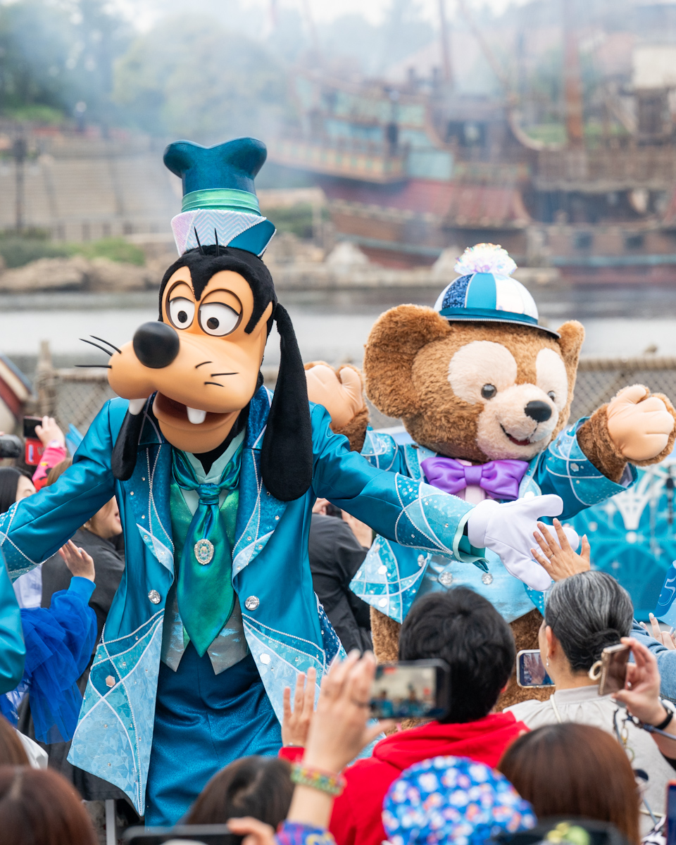 「東京ディズニーシー25 周年“スパークリング・ジュビリー”」オープニングセレモニー　ダッフィー、グーフィー