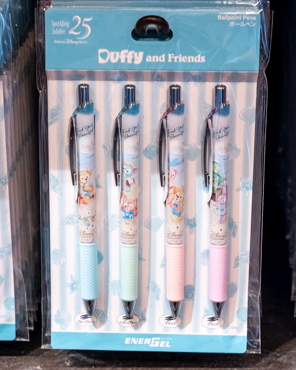 東京ディズニーシー「ダッフィー&フレンズのファインド・ユア・ビューティフル・ブルー!」スペシャルグッズ ボールペンセット