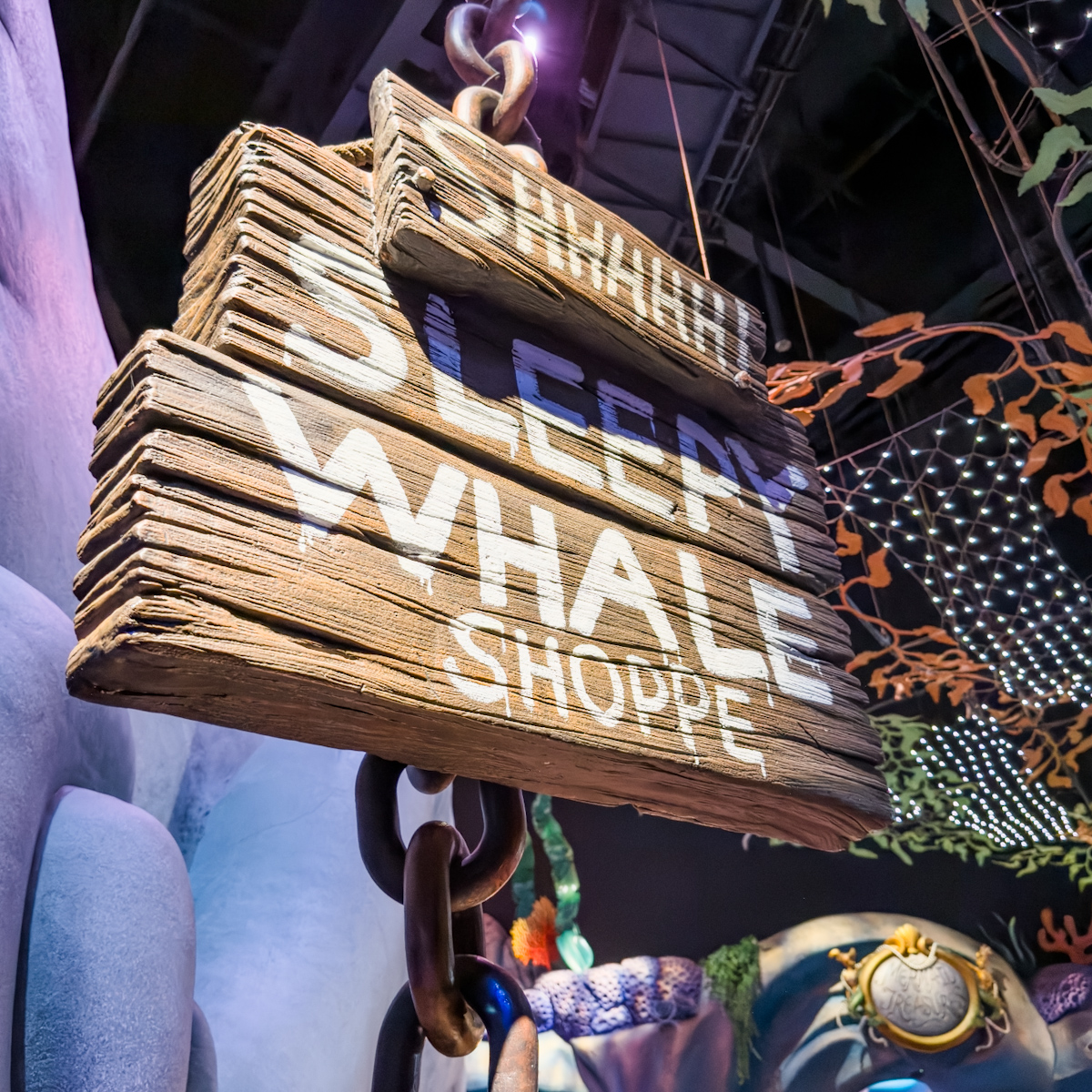 スリーピーホエール・ショップ看板横