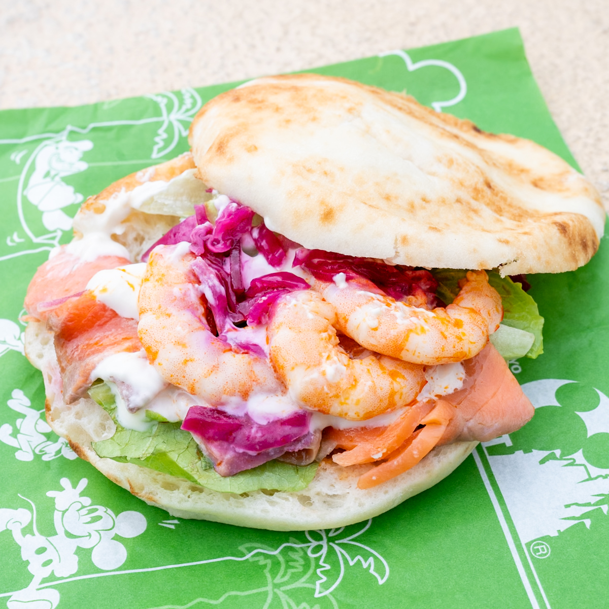 フォカッチャサンド（シュリンプ＆サーモントラウト）