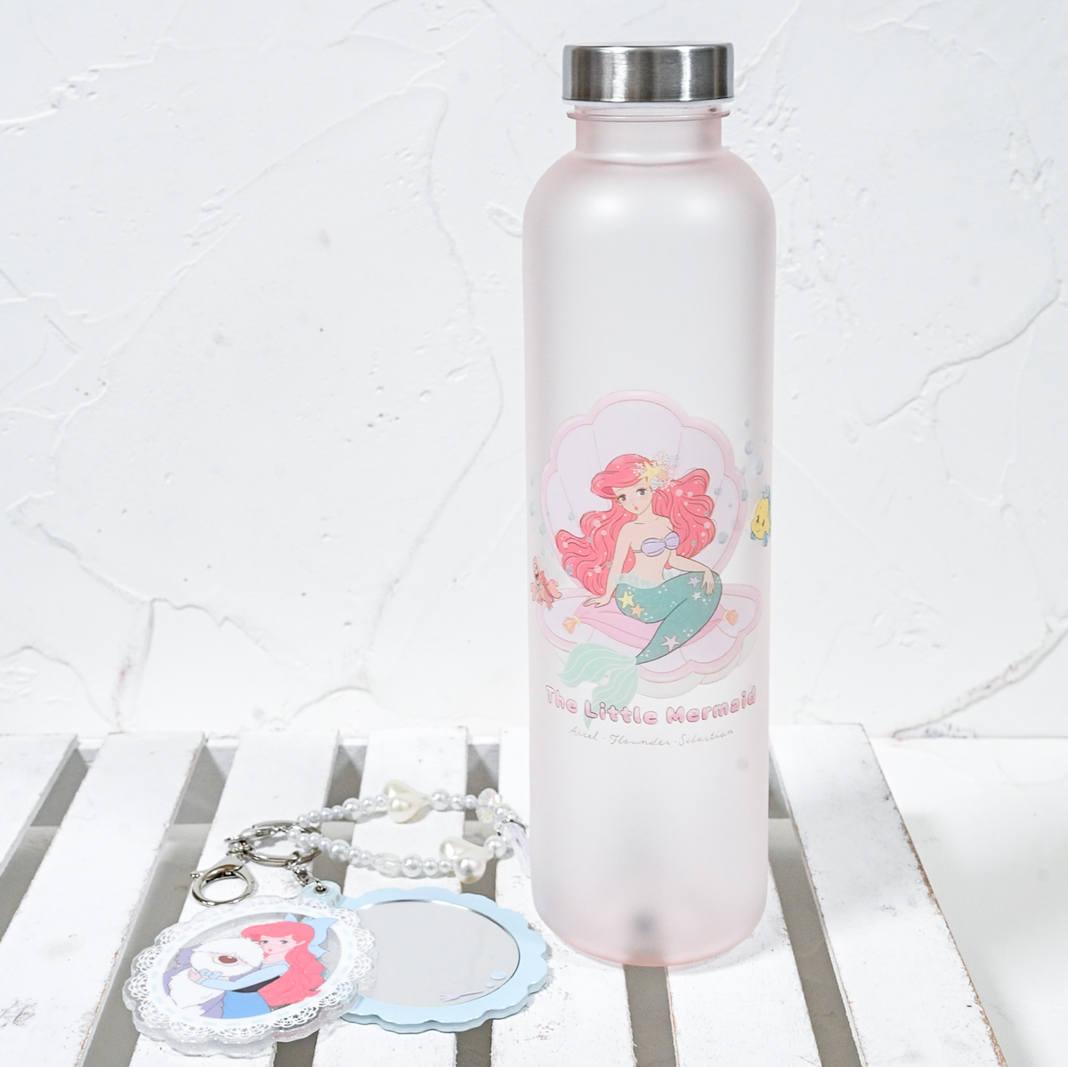 アリエル、フランダー、セバスチャン 水筒・ウォーターボトル フロスト リトル・マーメイド Illustrated by mikko