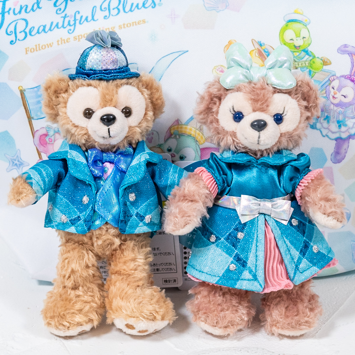 ダッフィー、シェリーメイぬいぐるみバッジ(東京ディズニーシー25周年”スパークリング・ジュビリー”)