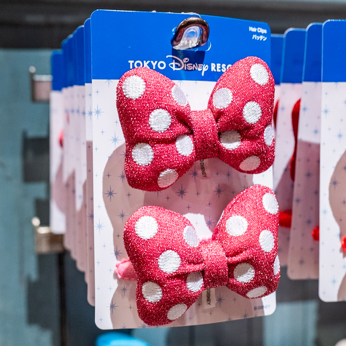 ミニーマウスパッチン（リボン・ピンク）