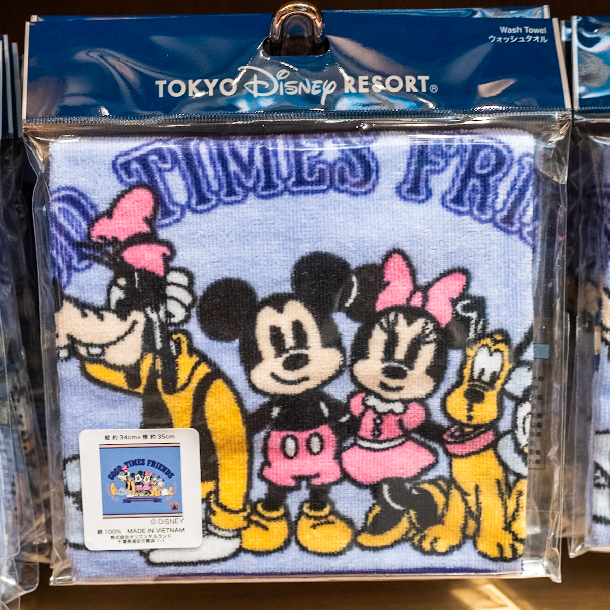 東京ディズニーリゾート「GOOD TIMES FRIENDS」グッズ　ウォッシュタオル