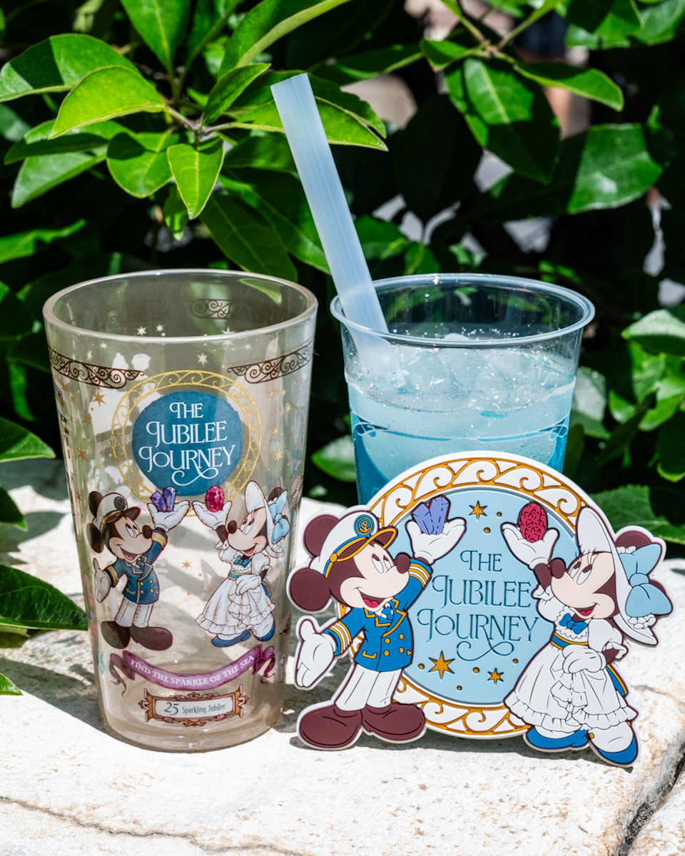 東京ディズニーシー25周年”スパークリング・ジュビリー”スーベニアタンブラーセット(タンブラー、コースター)