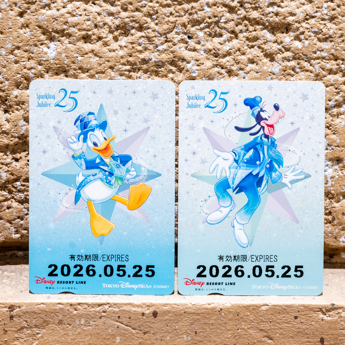 ディズニーリゾートライン「東京ディズニーシー25周年“スパークリング・ジュビリー”」フリーきっぷ（ドナルド・グーフィー）お土産