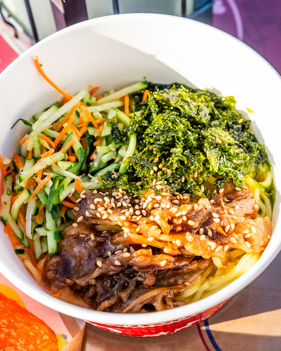 ドックサイドダイナー 牛カルビと韓国のりの冷やし麺（塩レモン）内容