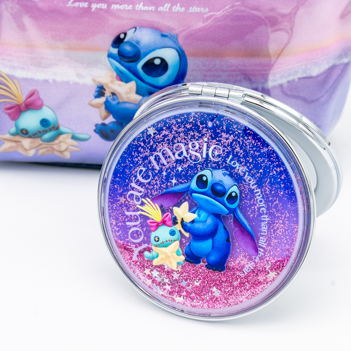 スティッチ＆スクランプ ハンドミラー・手鏡 ウォーターイン Disney Stitch Day Collection