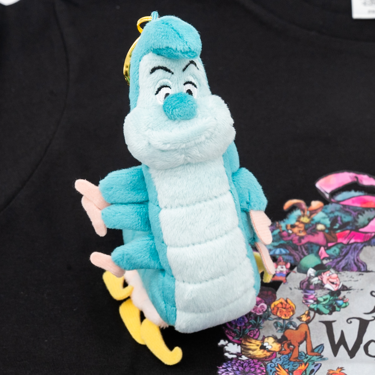 いもむし ぬいぐるみキーホルダー・キーチェーン DISNEY ALICE IN WONDERLAND 75TH ANNIVERSARY