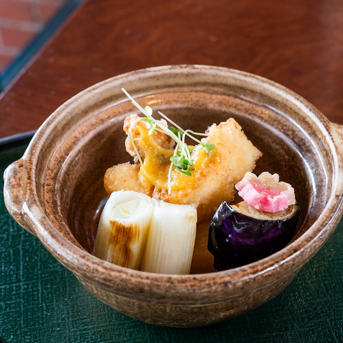 真鯛の柚子味噌がけ
