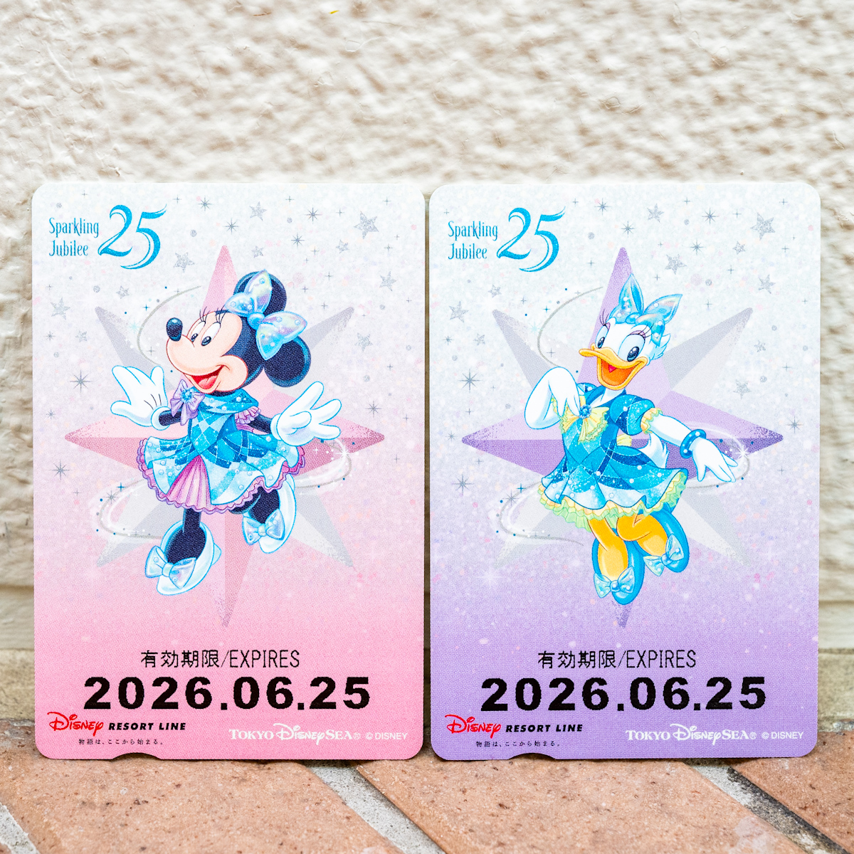 ディズニーリゾートライン「東京ディズニーシー25周年“スパークリング・ジュビリー”」フリーきっぷ（ミニーマウス・デイジーダック）
