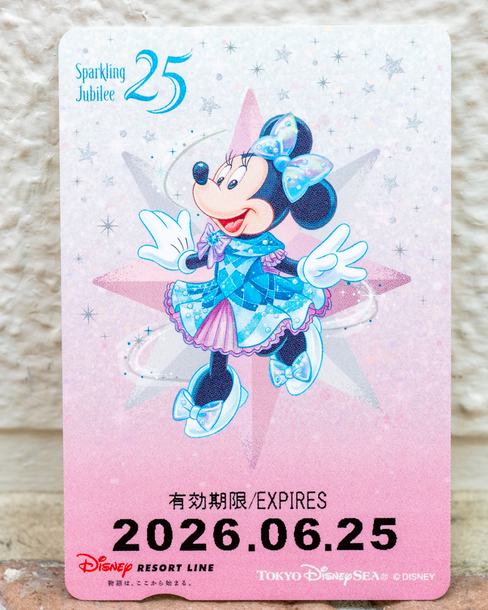ディズニーリゾートライン「東京ディズニーシー25周年“スパークリング・ジュビリー”」フリーきっぷ（ミニーマウス・デイジーダック）ミニー