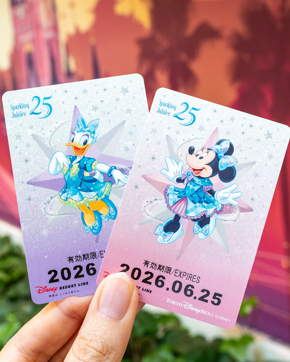 ディズニーリゾートライン「東京ディズニーシー25周年“スパークリング・ジュビリー”」フリーきっぷ（ミニーマウス・デイジーダック）1