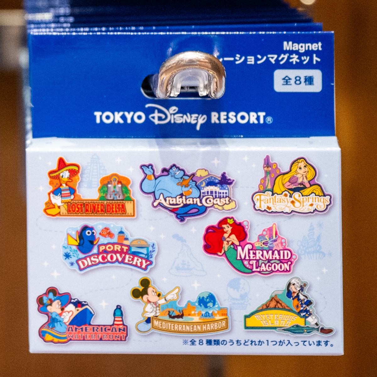 東京ディズニーシー8つのテーマポートマグネット（ランダム）・お土産1