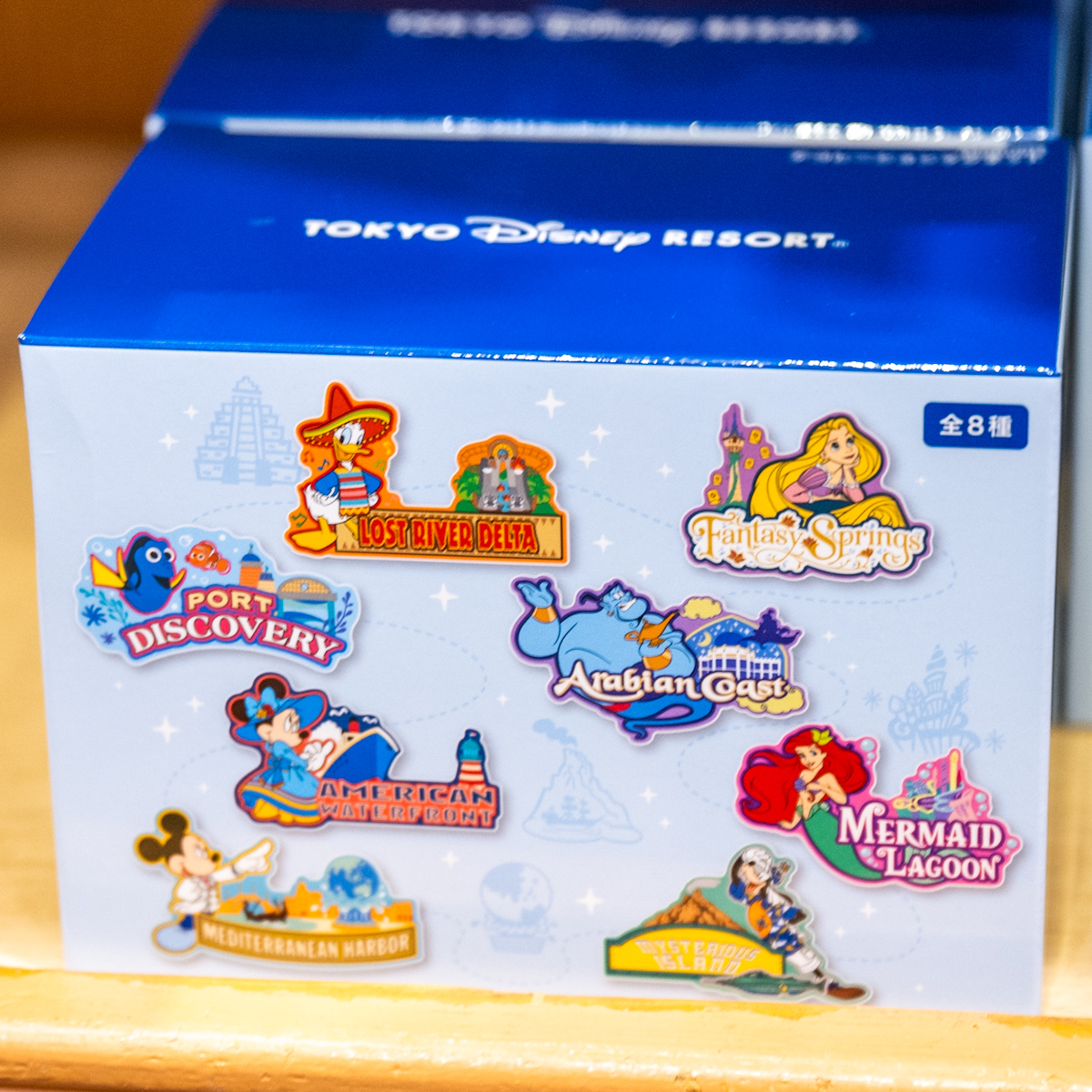 東京ディズニーシー8つのテーマポートマグネット（ランダム）ボックス