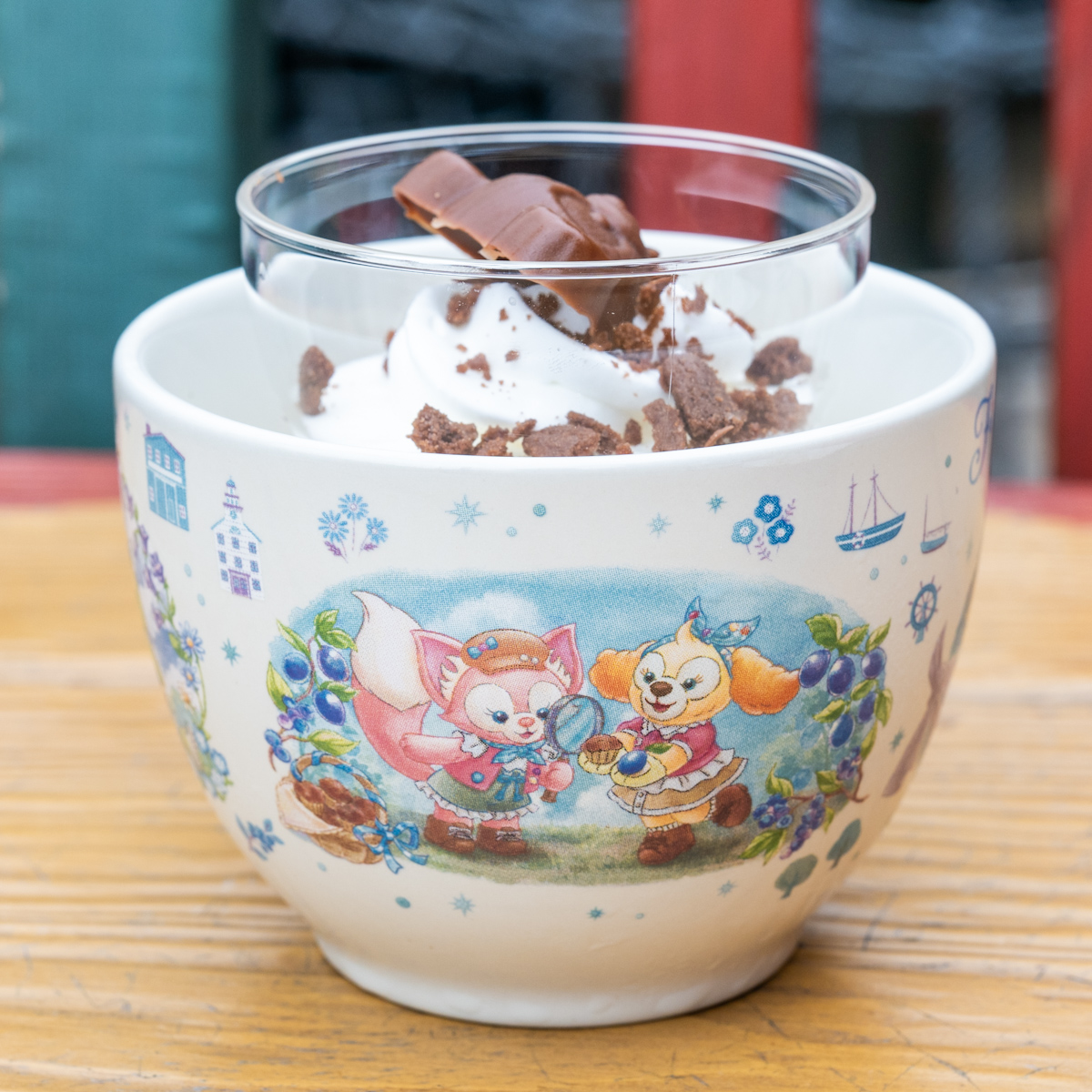 東京ディズニーシー「ダッフィー＆フレンズのファインド・ユア・ビューティフル・ブルー！」第2弾紅茶パンナコッタ＆ミルクムース、スーベニアカップ付き2 
