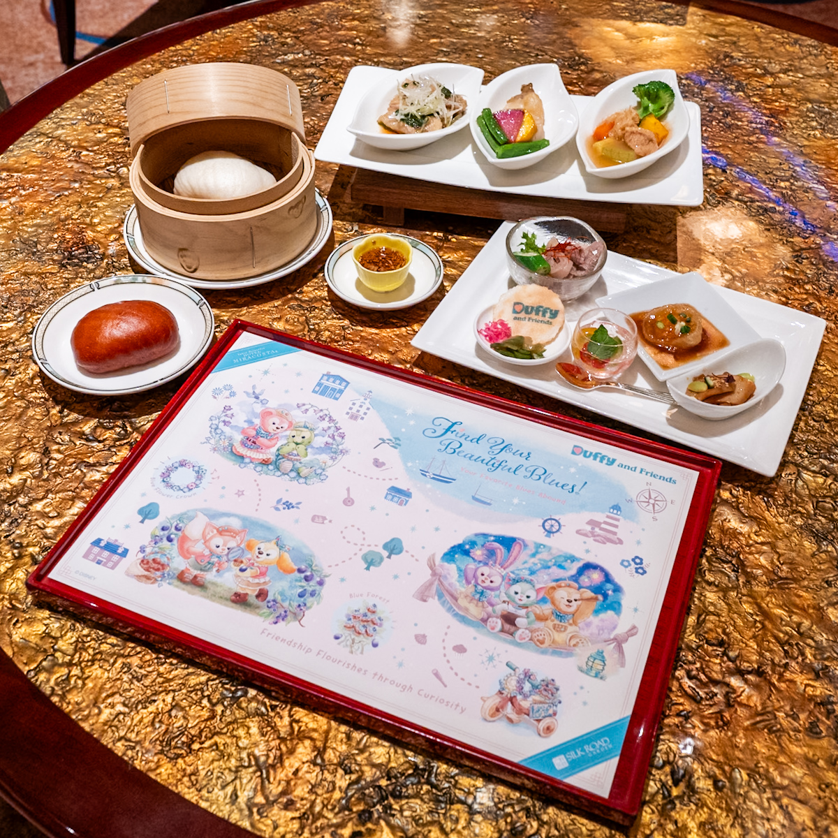 シルクロードガーデン“ダッフィー＆フレンズのファインド・ユア・ビューティフル・ブルー！”カントニーズランチ　敷紙